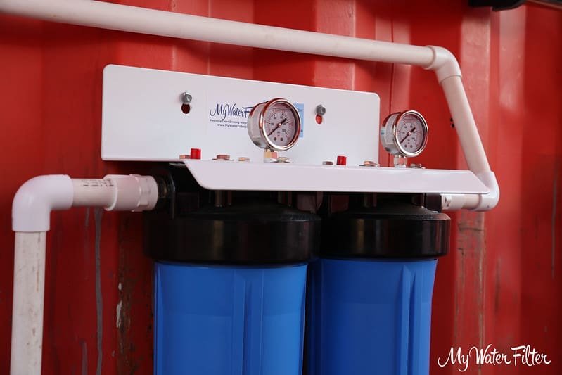 double whole house water filter system